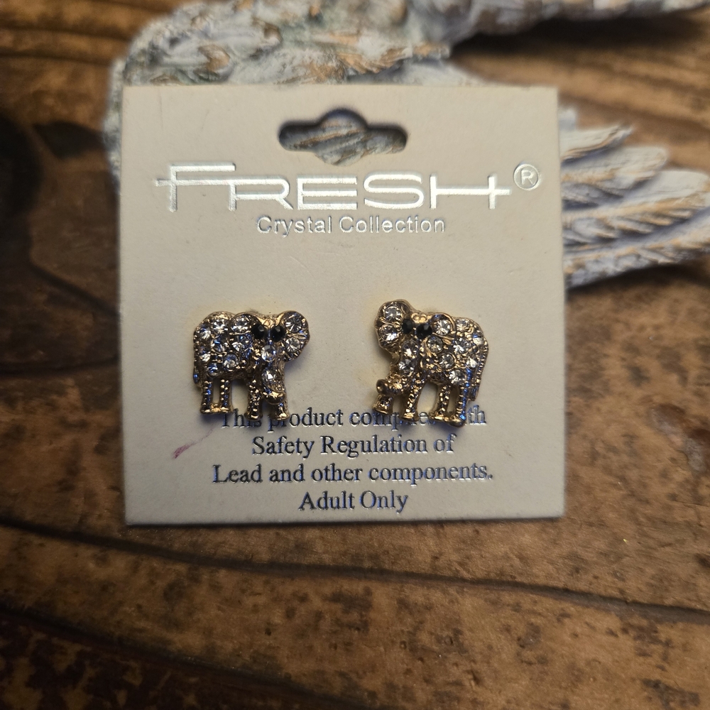 Fresh Gold and Silver Elephant Earrings
